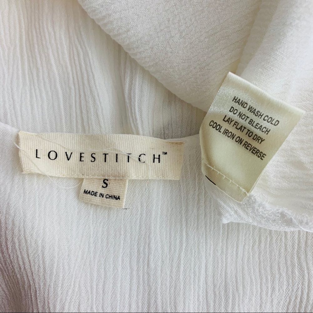 Love stitch / White Multicolor Embroider Hi Low - Picture 7 of 8